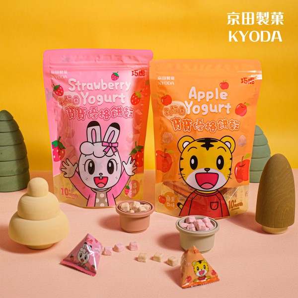 巧虎寶寶乳酸菌優格餅乾<br>(蘋果口味/草莓口味) 巧虎寶寶乳酸菌優格餅乾<br>(蘋果口味/草莓口味)